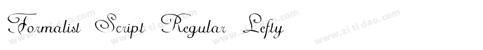 Formalist Script Regular Lefty字体转换